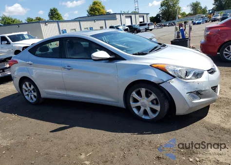 2013 Hyundai Elantra Gls from USA, damaged, VIN 5NPDH4AE7DH164429